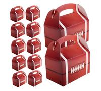 COLLBATH 50piezas Cajas De Obsequio Para Fiestas De Fútbol Cajas De Fútbol Asa Para Fiestas De Rugby Recuerdos Temas Deportivos Para Dulces y Refrigerios De