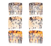 COLLBATH 6 peinetas con estampado de leopardo, peinetas laterales de bolsillo con diseño de animales, accesorios para el cabello para niñas, bolso de viaje