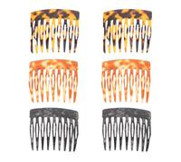 COLLBATH 6 peinetas con estampado de leopardo, peinetas laterales de bolsillo con diseño de animales, accesorios para el cabello para niñas y mujeres, bolso de viaje.