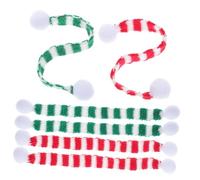 COLLBATH 6 Piezas Bufandas Miniaturas Navideñas para Decoración Botellas Vino Muñecos Fiesta Diseño Clásico Colores Vibrantes