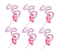 COLLBATH 6 Piezas Collares de Flamingo de Fieltro Joyería de Playa Tropical para de Luau Decoración de Cumpleaños y Verano Accesorios Coloridos y