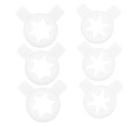 COLLBATH 6 Piezas Máquina de Helados con Boca de Flor. Accesorios para máquinas de Helado Boquilla de Cono de Consejo de decoración de la de el plastico Blanco