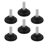 COLLBATH 6 Piezas Patas Niveladoras Ajustables con Amortiguadores de Vibración Protectores Antideslizantes para Muebles y Patas de Mesa para Suelos Irregulares y Protección del Suelo