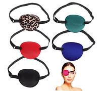 COLLBATH 6 piezas Unidades de Parches Oculares Ajustables para Adultos Parches Suaves y Transpirables para Ojo o Derecho Protección Médica y Entrenamiento Visual