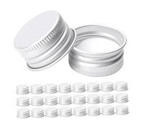 COLLBATH 60piezas Tapón de Rosca de Aluminio de Tapa de Repuesto para Botellas de Loción Tapa Prueba de Fugas para Frascos de Vidrio Tapones de Rosca para Botellas de Líquidos