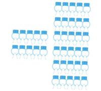 COLLBATH 64 Piezas Clip De Nariz Detener Pinzas De Fijación De La Nariz Nasal Clips De Fijación De La Nariz Clip De Tapón De Nariz Tapón De La Nariz Ensangrentada Enchufar Pompón Sky-blue