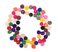 COLLBATH 65 Piezas Bolas Decorativas de Ratán Aromaterapia Esferas de Mimbre Tejidas para Centros de Mesa Rellenos de Jarrones para Bodas Fiestas y Decoración Hogar Natural y Rústica