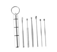 COLLBATH 6piezas Palillos Oídos Limpiadores De Cerumen Cureta De Acero Inoxidable Cuchara Limpiadora De Oídos Herramienta De Limpieza Para Uso Doméstico