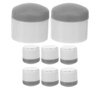 COLLBATH 8 Piezas 8 Protectores Autoadhesivos para Asiento de Inodoro Gris, Amortiguadores de Cojín Resistentes al Agua, Compatibles Bidé y Tapas Estándar, Kit de 8 Piezas para Baño