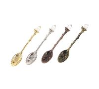 COLLBATH 8 Piezas Cucharas Vintage de Aleación de Zinc con Mango Tallado Cucharas Decorativas para Café Postres y Té Diseño Elegante y Resistente para Uso Diario