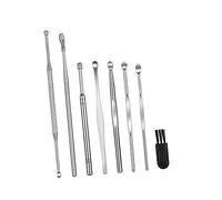 COLLBATH 8 Piezas Removedor De Cerumen Recogedor De Orejas Con Luz Masaje De Limpieza De Orejas Palillo De Oreja Removedor De Cera Del Oído Kit De Limpieza De Orejas Cera De Oído Silver