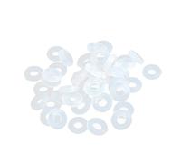 COLLBATH 80 topes de goma de silicona transparente para pulseras de abalorios, adecuados para cadena de serpiente, resistente al calor, para uso solo, cierre de clip, espaciador