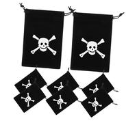 COLLBATH 8piezas Bolsas Pirata Para Halloween Bolsitas De Sorpresa De Tema Pirata Para Fiestas De Cumpleaños y Decoraciones Festivas Almacenamiento De Dulces y Joyería