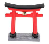 COLLBATH Adorno Torii Japonés para Acuario Decoración de Peceras Modelo Miniatura de Resina Color Rojo Tamaño Grande Pieza Única Adecuado para Decoración de Tanques y Microjardines