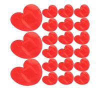 COLLBATH Apósitos Adhesivos en Forma de Corazón Rojos 52X42 MM 50 Unidades Parches Transpirables y Portátiles para Heridas Pequeñas Vendas Adhesivas para Primeros Auxilios y Cuidado