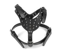 COLLBATH Arnés De PU Tachuelas para Terrier Hebilla De Liberación Anilla d Metálica