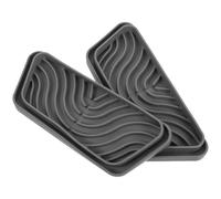 COLLBATH Bandeja de Goteo para Refrigerador de Silicona Gris Rectangular 20X75 CM 2 Piezas Recolectora de Agua Antideslizante para Dispensadores y Máquinas de Hielo en Hogar y Oficina