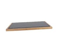 COLLBATH Bandeja Rectangular de Madera para Servir Japonés Multiusos para Sushi Pizza y Steak Reutilizable y Fácil de Limpiar Diseño Elegante para Uso Doméstico