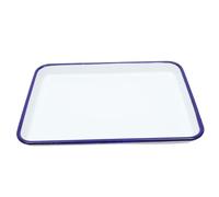 COLLBATH Bandeja Rectangular Esmaltada Antiadherente para Hornear Pizzas Pasteles y Verduras Resistente al Calor y Fácil de Limpiar