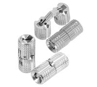 COLLBATH Bisagra Oculta de Latón de 8 Mm 4 Piezas, Bisagra Invisible para Gabinete Apertura 180°, Herraje Metálico Empotrado para Puertas de Armarios y Muebles