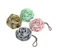 COLLBATH Bola Exfoliante para Baño 4 Piezas en Forma de Rosa, Colores Mixtos, Esponja Espumosa para Limpieza Corporal Profunda y Cuidado Suave Piel, Adecuado para Baño y Color Aleatorio