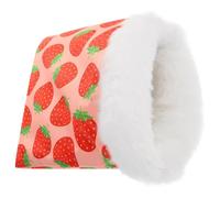 COLLBATH Bolsa de Dormir para Hámster y Cobayas de Tela Oxford Roja, Cama Cómoda y Acogedora para Mascotas Pequeñas en Casa para Dormir