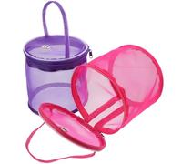 COLLBATH Bolsa de Nylon para 2 Ovillos de Lana Asa Superior y Orificio para Hilo Antienredos, Organizador Práctico para Labores de Tejer Hogar