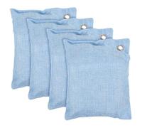 COLLBATH Bolsas De Carbón De Bambú 4 Unidades Purificadoras De Aire Activadas Desodorantes Para Armarios Absorbentes De Humedad Ideales Para Hogar y Automóvil Color Azul