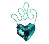 COLLBATH Bolso Bandolera con Forma de Corazón Y Lentejuelas para Niñas Pequeñas Minibolso de Hombro Tipo Cartera para Niñas Bolso Bandolera para Niñas