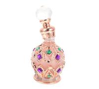 COLLBATH Botella de Vidrio para Perfume con Diseño Esférico Rosa Dorado Envase Compacto para Aceites Esenciales y Fragancias Almacenamiento para Personal y Profesional