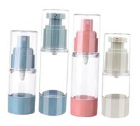 COLLBATH Botellas De Viaje Bomba Sin Aire 4 Piezas 30ml y 15ml Compactas Contenedores As Para Loción y Spray Cuidado Personal Accesorios Aleatorios Viaje