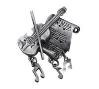 COLLBATH Broche de Solapa Instrumento Musical Vintage, Pin de Solapa para Mujer, Broche Decorativo de Metal Resistente, Accesorio para Ropa y Bufandas, Estilo Guitarra, Color Dorado,