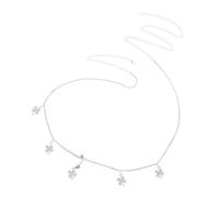 COLLBATH Cadena De Botón De De Moda Cadenas De Cinturón Con Cadena y Diamantes De Imitación Decoración Del Cuerpo De Mujeres Cadena Del Cuerpo Blanco Pedrería