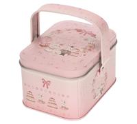 COLLBATH Caja De Dulces De Boda Caja De Almacenamiento Decorativa Lata De Galletas Tapa Pequena Para Manualidades y Organizacion De Joyeria Para Almacenamiento Portatil