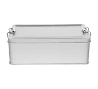 COLLBATH Caja de Hojalata Vintage Rectangular 185X105X65 MM Tapa Hermética para Almacenamiento de Galletas Chocolates y Organizador Metálico Reutilizable para Fiestas y Celebraciones