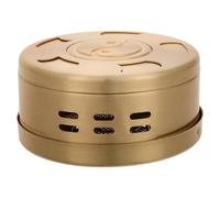 COLLBATH Caja de Moxibustión de Cobre Amarillo Portátil, Tamaño Medio, Ajustable, sin Humo, para Uso Doméstico y Cuidado Salud, Quemador de Moxa Funcional para Terapia y Masaje