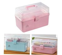 COLLBATH Caja estuche de medicina botiquin kit botiquín primero auxilios kit de primeiros socorros cofre de seguridad para maletín de rosa