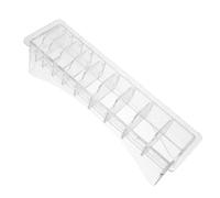 COLLBATH Caja Organizadora para Cortapelos 10 Ranuras de Plástico Gris Metálico para Peluquería Profesional, Accesorio para Máquinas de Cortar Cabello, Almacenamiento y Exhibición en Salón