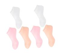 COLLBATH Calcetines de Silicona Hidratantes y Reutilizables para Pies Cubre Talones Agrietados Protección y Cuidado Exfoliante para Pedicura Casa Talla de Rosa