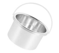COLLBATH Calentador de Cera para Máquina, Cuenco de Aluminio de 105 Mm, Olla para Derretir Cera, Repuesto Profesional Plateado, Uso en Depilación y Terapia, Recipiente Seguro y Duradero