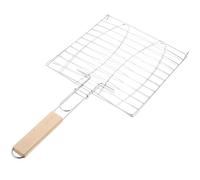 COLLBATH Cesta para Asar Pescado de Malla Metálica Resistente Clip para Parrilla Portátil Ligera Accesorio para Barbacoa Camping y Reuniones Rejilla para Carne y Verduras Diseño
