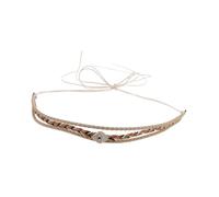 COLLBATH Cinturón Boho Vintage con Cadenas para Mujeres Accesorio Multifuncional para Vestidos y Peinados Cintura de Malla con Piedras Naturales para y