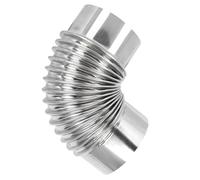 COLLBATH Codo de Chimenea de Acero Inoxidable Grados Tubo Metal para Estufa Resistente al Calor Fácil Instalación y Conexión Segura para Conducto de Humos