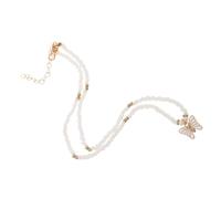 COLLBATH Collar De Cuentas De Arroz Collar Gargantilla Con Cuentas Cadena De Cuello De Joyería De Gargantilla Accesorios Para El Cuello Collares Para Mujer Blanco Rosario