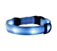 COLLBATH Collar LED para Perros Luz Intermitente, Ajustable de 33 a 55 Cm, de Nylon y Plástico, Adecuado para Seguridad Nocturna y Paseos