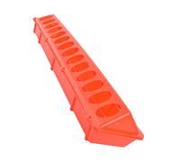 COLLBATH Comedero para Palomas y Pájaros Anticaída, Comedero Plástico Rojo Grande, Alimentador Largo para Jaula, Uso Granja y Exterior, Aves Domésticas y Silvestres