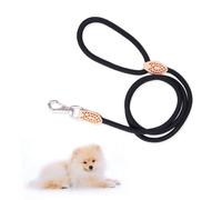 COLLBATH Correa De Nailon Resistente para Perros 1,25 m Negro Asa De Sastre Cierre Metálico