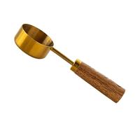 COLLBATH Cuchara Medidora Leche con Mango de Madera Acero Inoxidable Resistente Mini Cuchara para Medir Especias y Polvo Herramienta de Cocina Versátil para Uso Doméstico