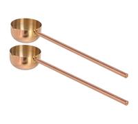 COLLBATH Cucharones de Acero Inoxidable Antiadherentes con Mango Largo y Capacidad de 80 Ml para Servir Sopas y Salsas, Paquete de 2 Piezas Fáciles de Limpiar