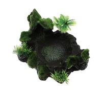 COLLBATH Cuenco Decorativo De Resina para Reptiles Comedero Y Bebedero para Mascotas Plato De Alimentación para Lagartos Geckos Y Forma De Piedra Natural